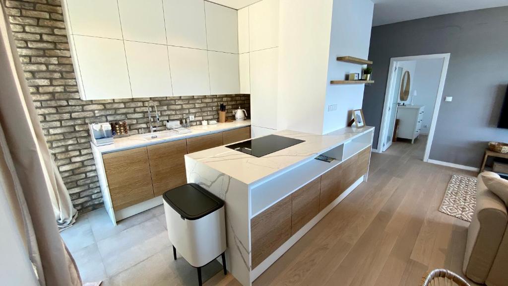 Kuchyňa alebo kuchynka v ubytovaní Apartament Blisko Natury