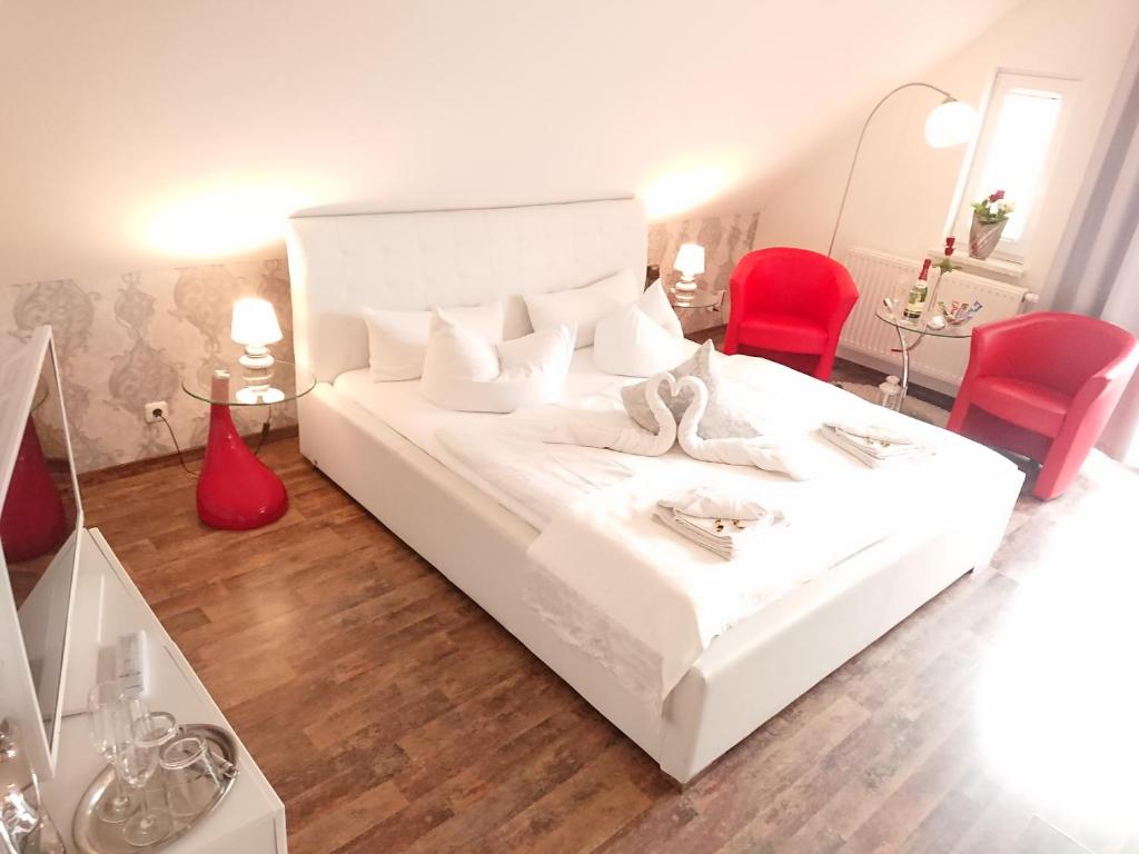 Postel nebo postele na pokoji v ubytování Pension Amo Marem