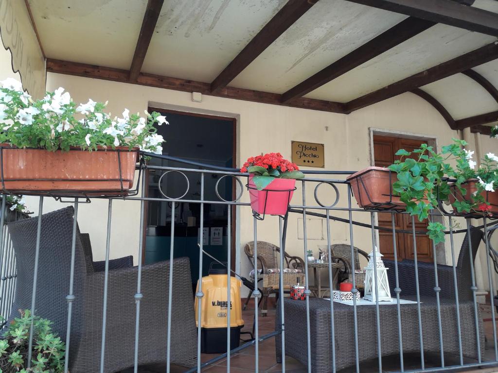 Balkón nebo terasa v ubytování Hotel Picchio