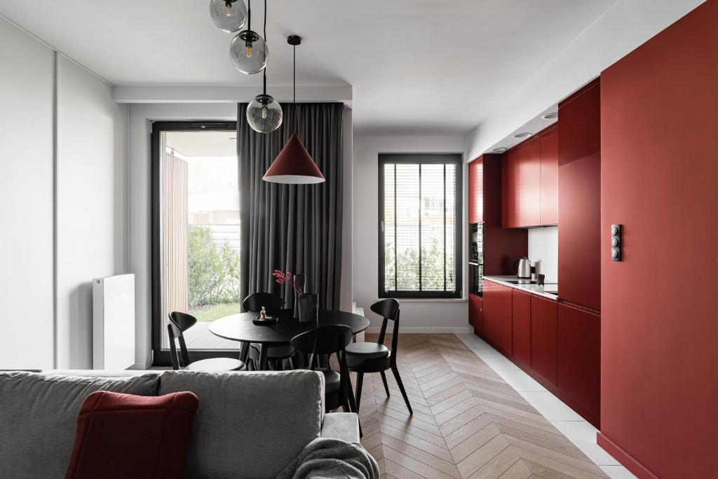 Posedenie v ubytovaní Botanica Premium Apartments
