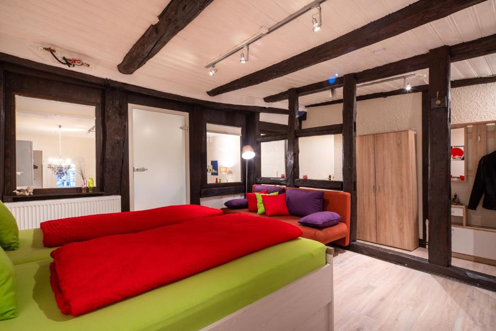 Postel nebo postele na pokoji v ubytování Ferienwohnung Einbeck FeWo B Nolte