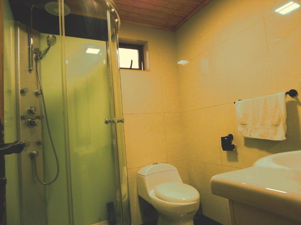 Un baño de Hostal Plaza Maule