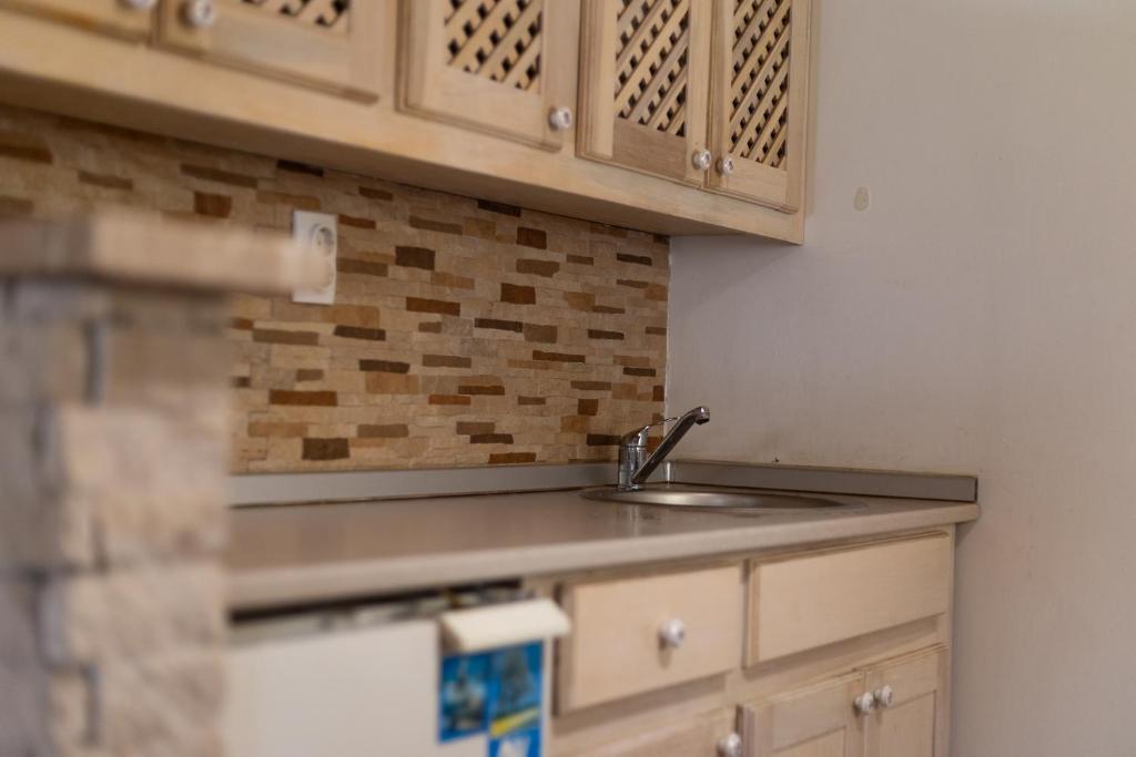 Kuchyň nebo kuchyňský kout v ubytování Apartments Milev