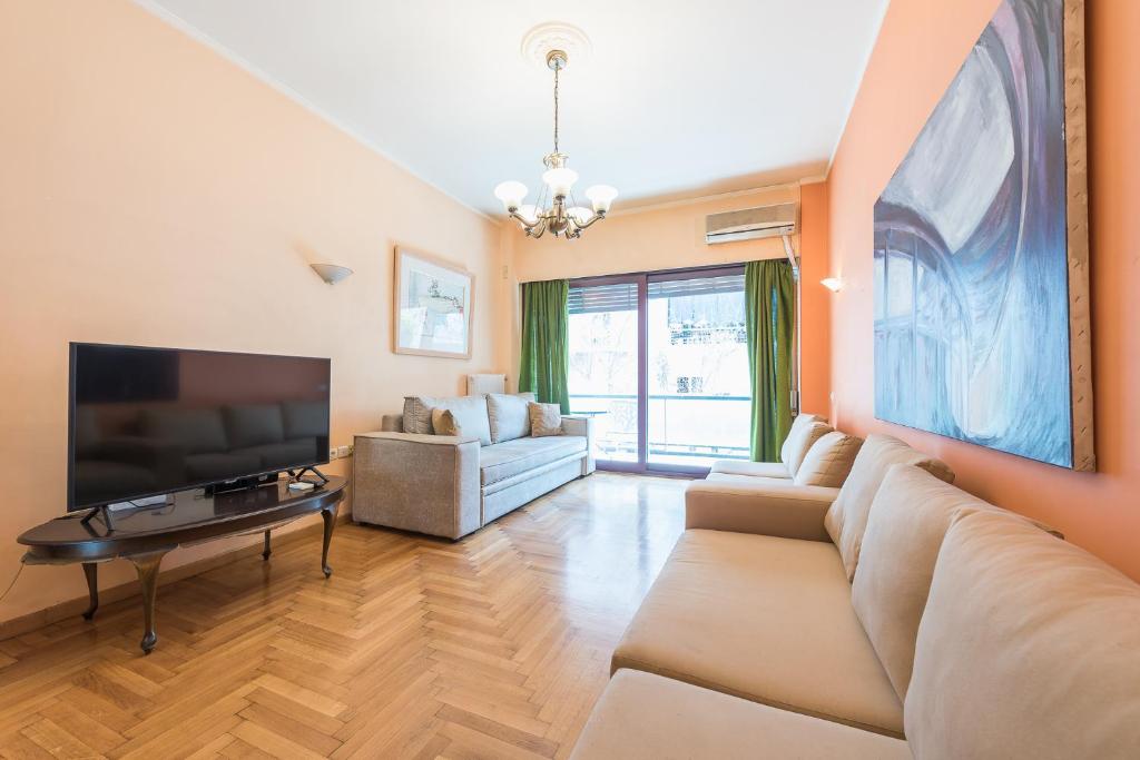 Telewizja i/lub zestaw kina domowego w obiekcie Victoria Star Apartments