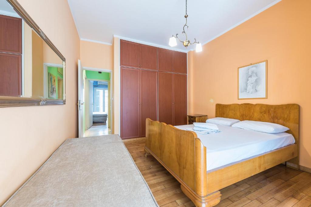 Łóżko lub łóżka w pokoju w obiekcie Victoria Star Apartments