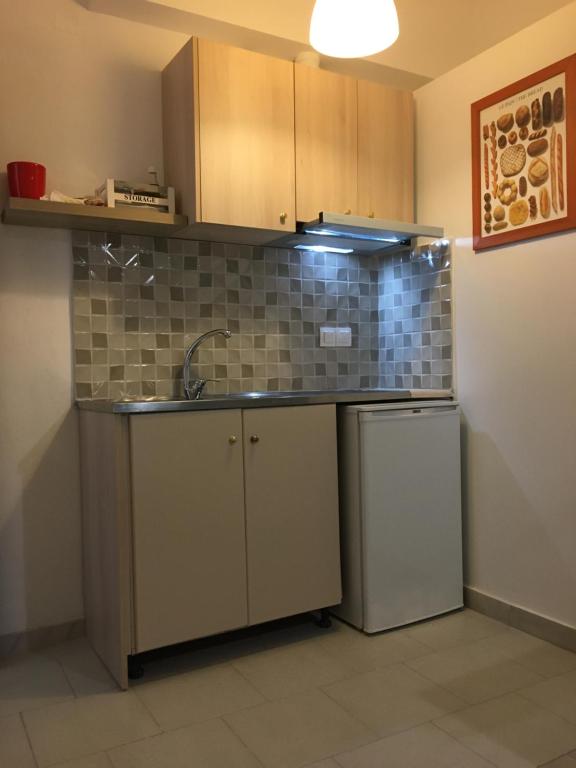 Kuchyň nebo kuchyňský kout v ubytování GIOTA ROOMS