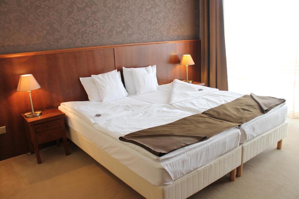 Postel nebo postele na pokoji v ubytování Szépia Bio and Art Hotel