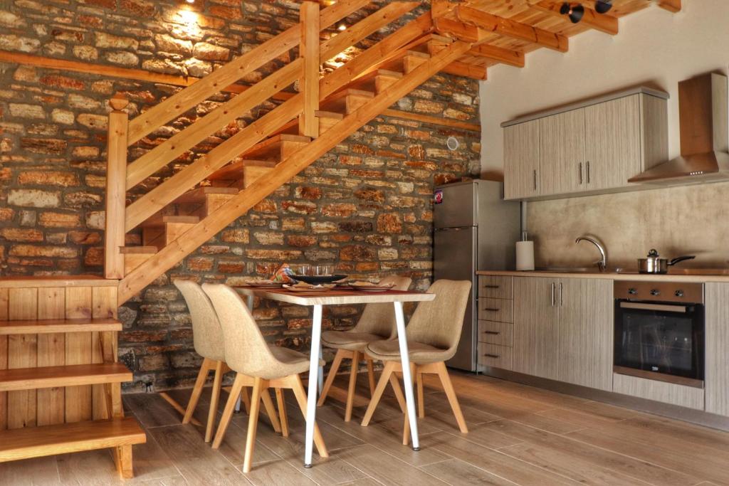 Kuchyň nebo kuchyňský kout v ubytování Luminous Sky Appartments