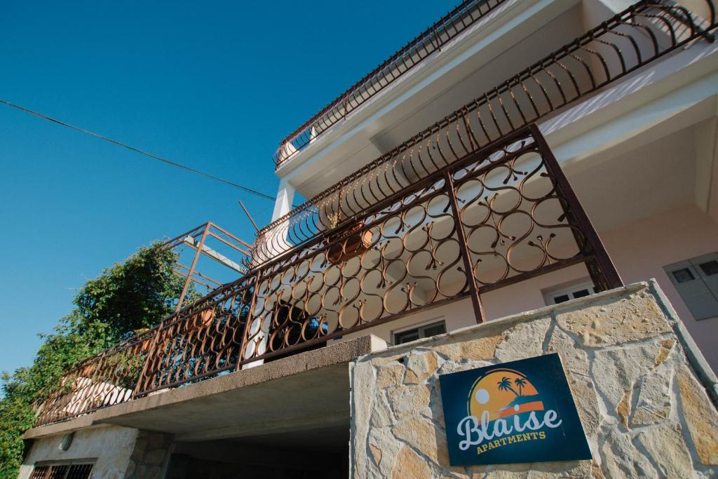 a sign on the side of a building at Blaise in Trogir