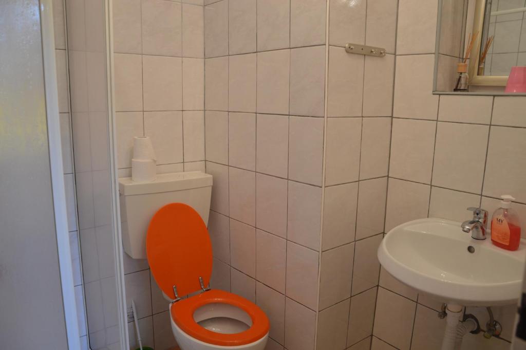 Koupelna v ubytování Pension Hrnjic