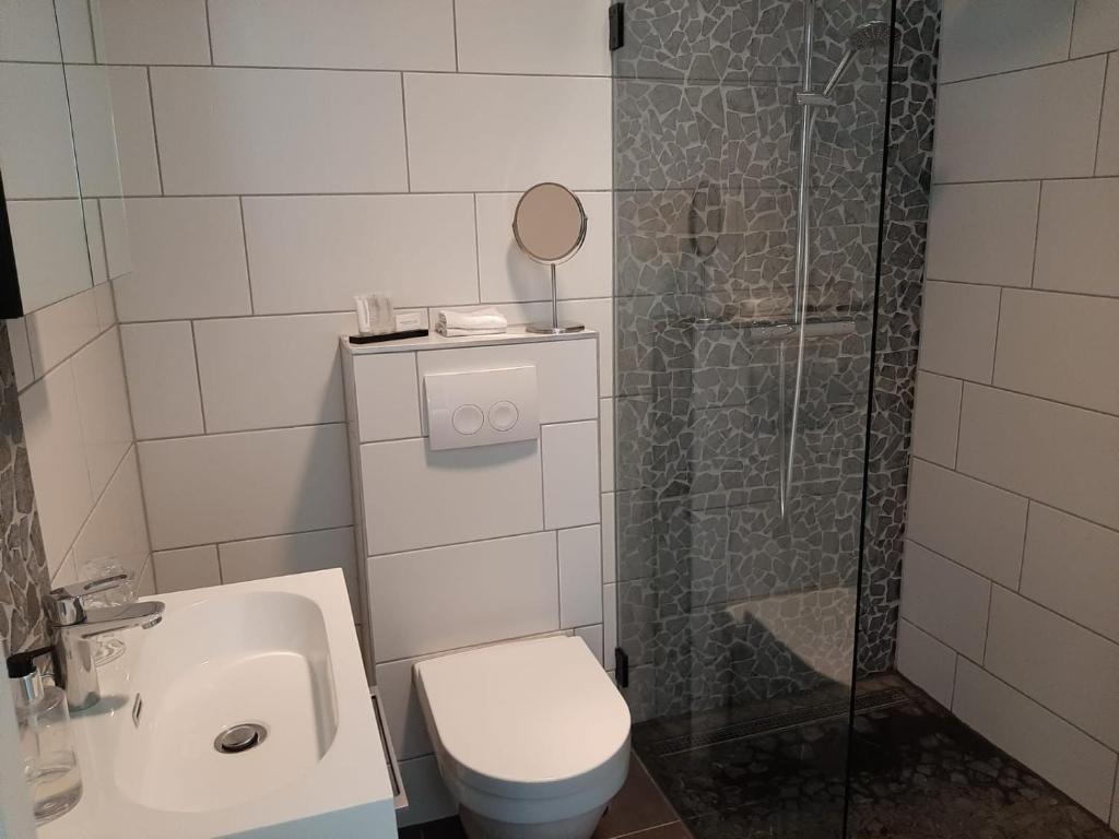 Koupelna v ubytování B&B De Reede