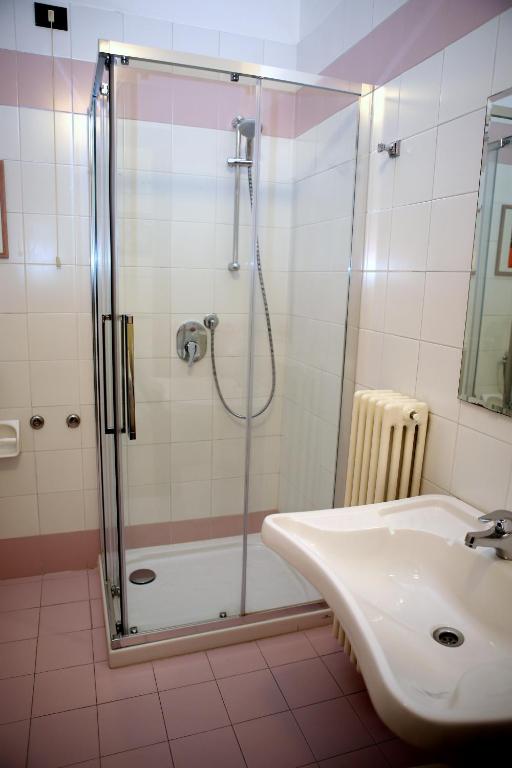 Koupelna v ubytování Hotel La Torre