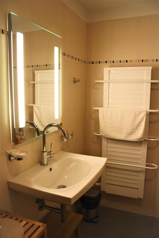 Koupelna v ubytování Hotel Farma Vysoká