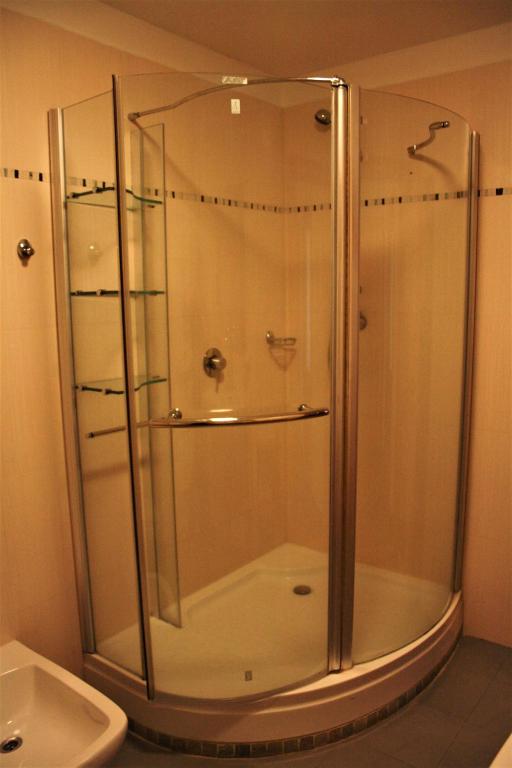 Koupelna v ubytování Hotel Farma Vysoká