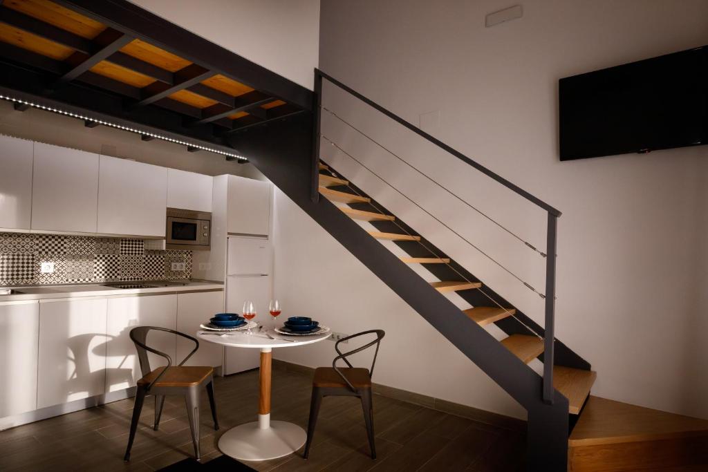Kuchyň nebo kuchyňský kout v ubytování Apartamentos Turísticos Huerto El Horno