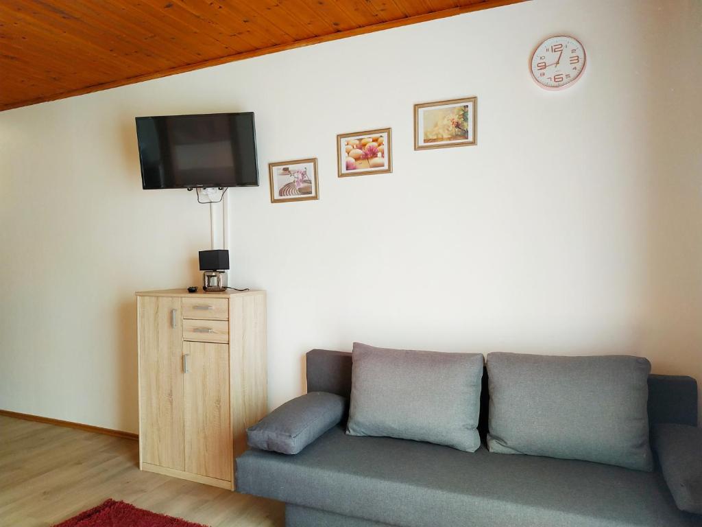 Televízia a/alebo spoločenská miestnosť v ubytovaní Apartmenthaus Kestel