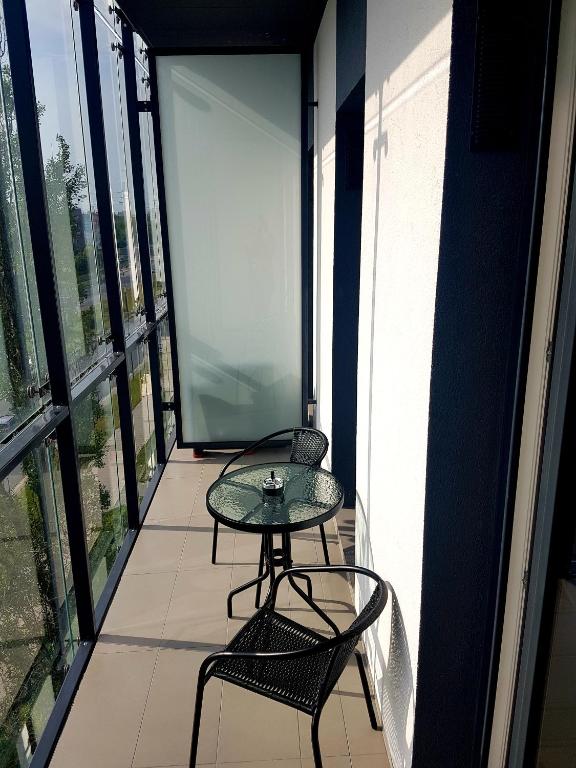Balkón alebo terasa v ubytovaní Wola Loft Apartment