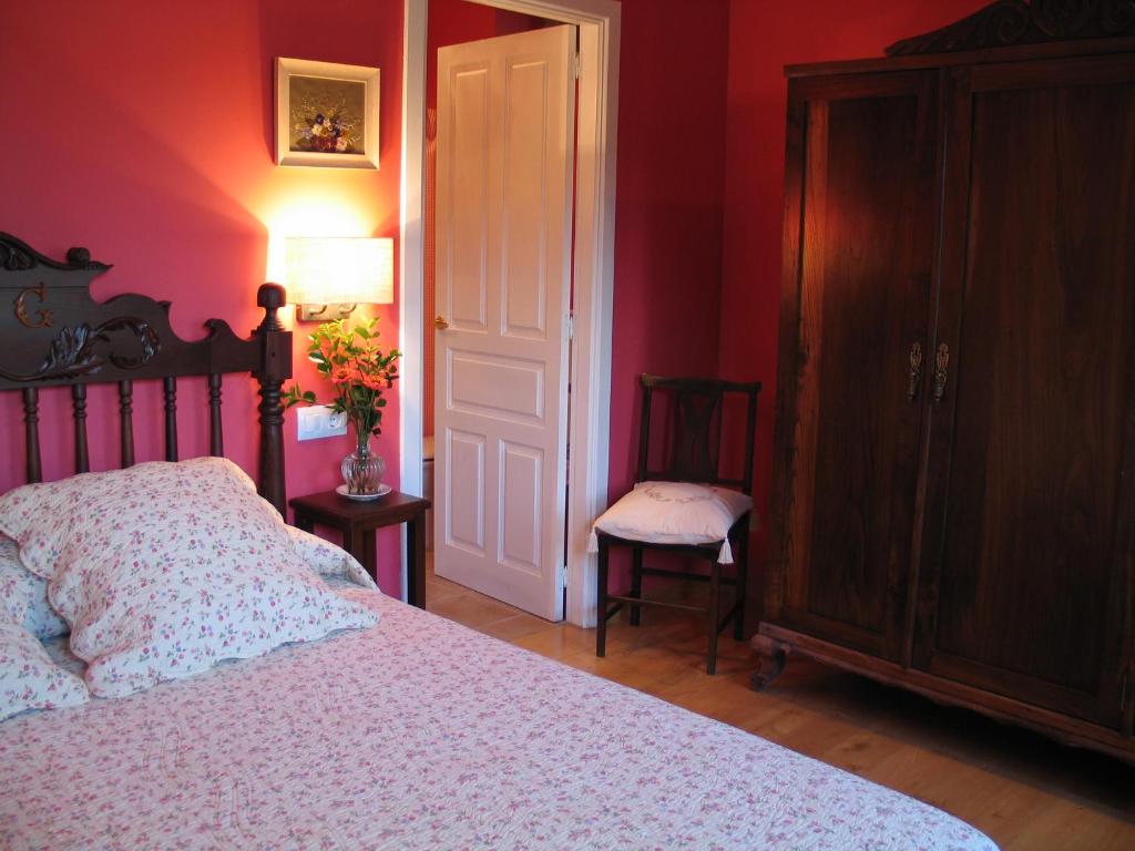 Cama o camas de una habitación en Casa Rural Graña da Acea