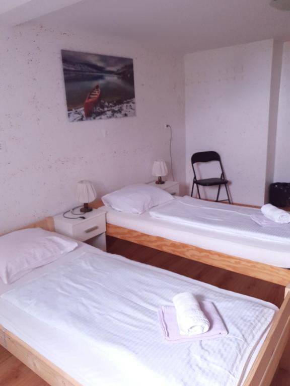 Postel nebo postele na pokoji v ubytování Guesthouse Osvald