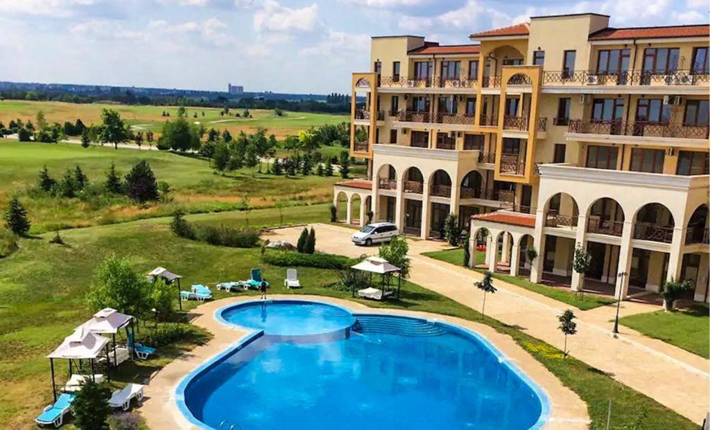 A view of the pool at New apartment in Lighthouse Golf & Spa Resort, Balchik or nearby