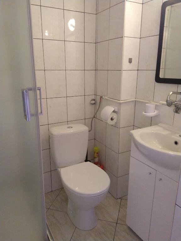 Kúpeľňa v ubytovaní Dom Gościnny Hanna