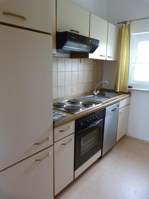 Kuchyň nebo kuchyňský kout v ubytování Ferienwohnung Spachtholz