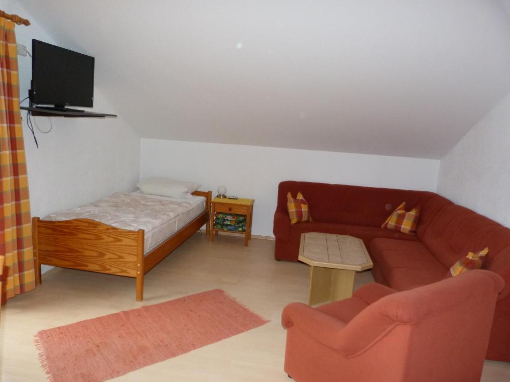 Postel nebo postele na pokoji v ubytování Ferienwohnung Spachtholz