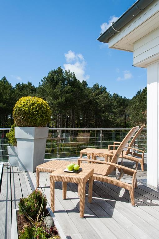Balkón nebo terasa v ubytování Hotel Fährhaus