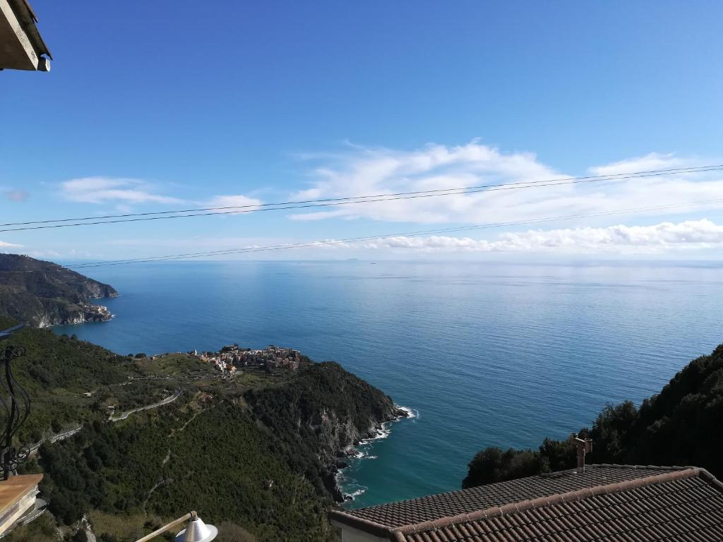 a view of the ocean from a mountain at casa fiorella in San Bernardino