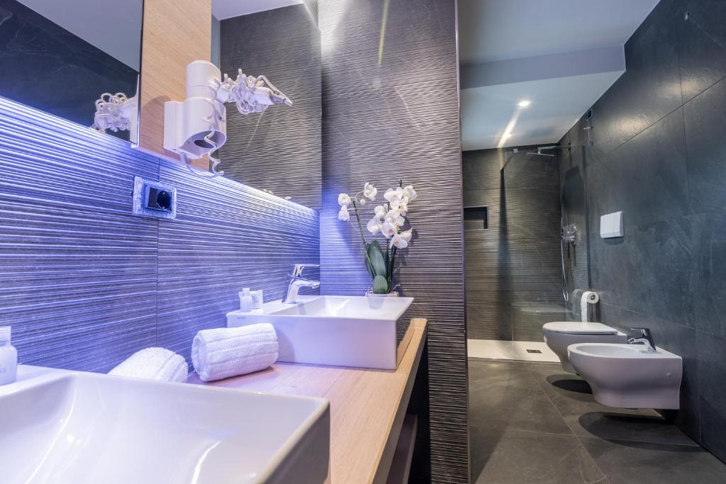 Koupelna v ubytování Hotel Sole