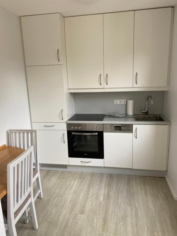 Kuchyň nebo kuchyňský kout v ubytování Haus Elfi