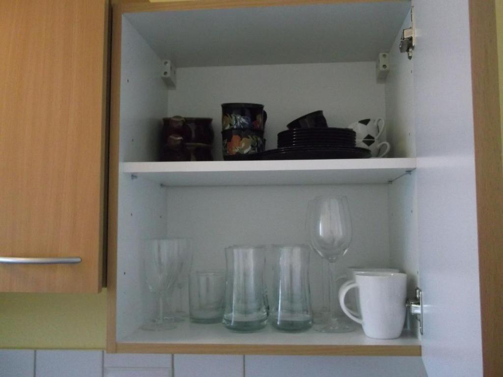 Kuchyň nebo kuchyňský kout v ubytování Ferienwohnung Markmann