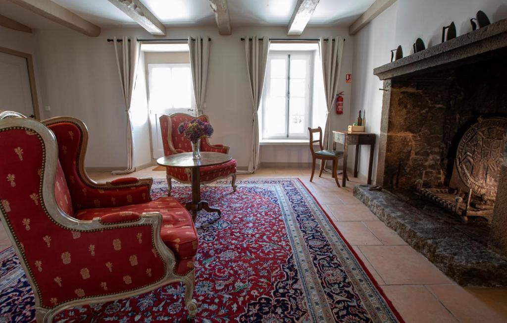 Posezení v ubytování Manoir de Penn Lann