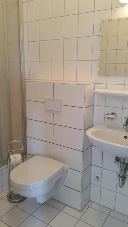 Koupelna v ubytování Börse Coswig