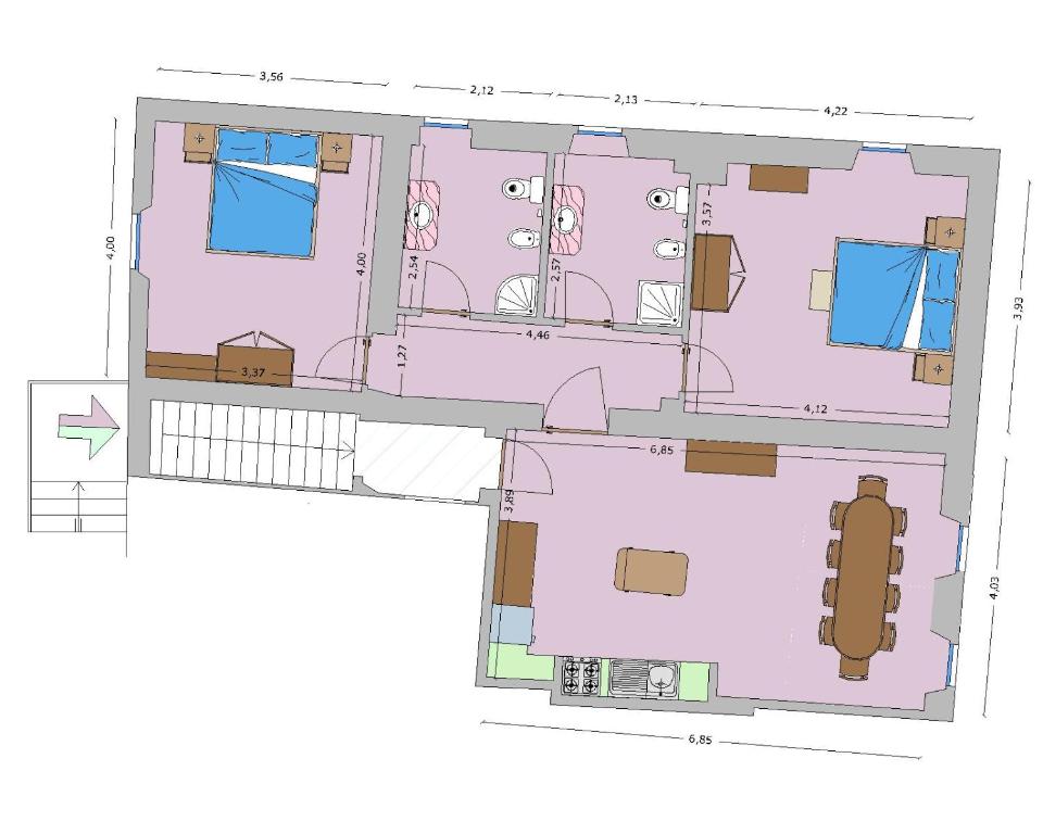 Plán poschodí v ubytovaní Villa Pian De Noci - Tenuta del Palagio