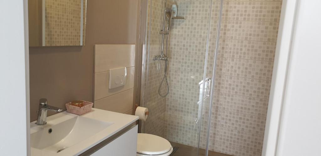 Koupelna v ubytování B&B Vidmar, Lesce-Bled