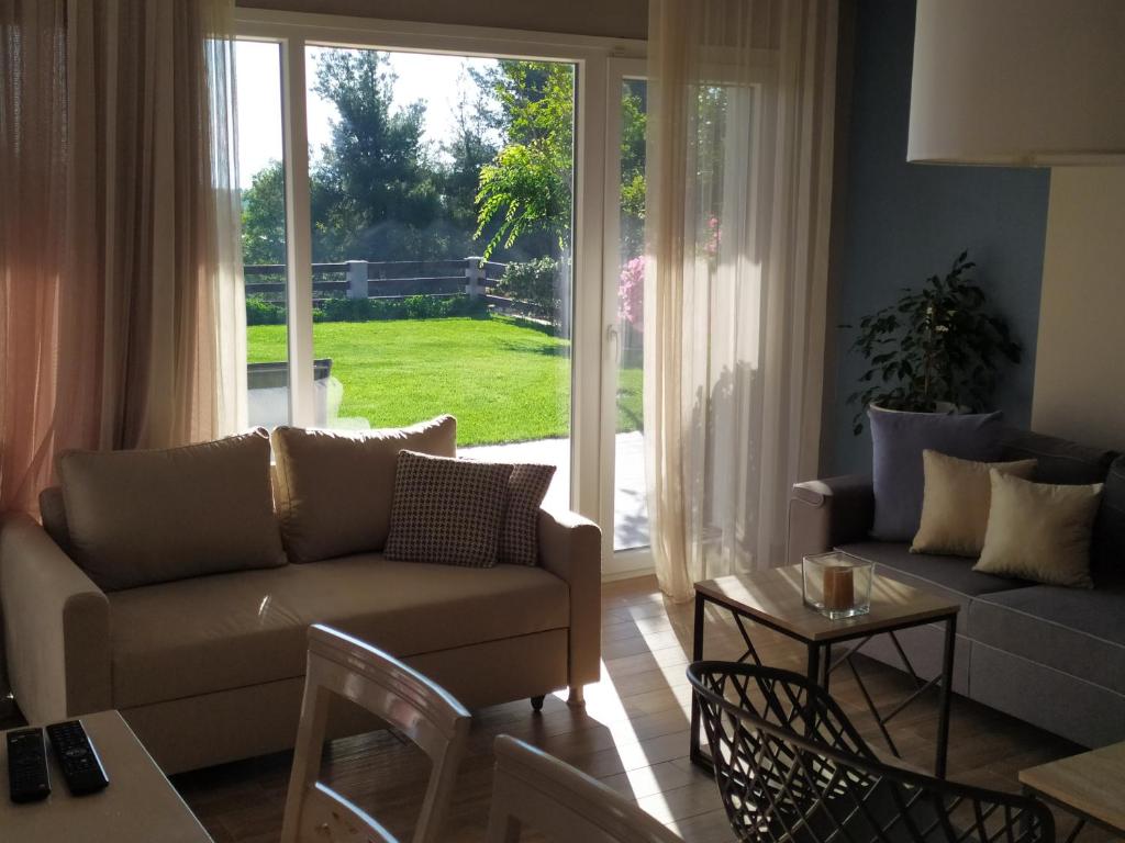 Posezení v ubytování Siggos Suites