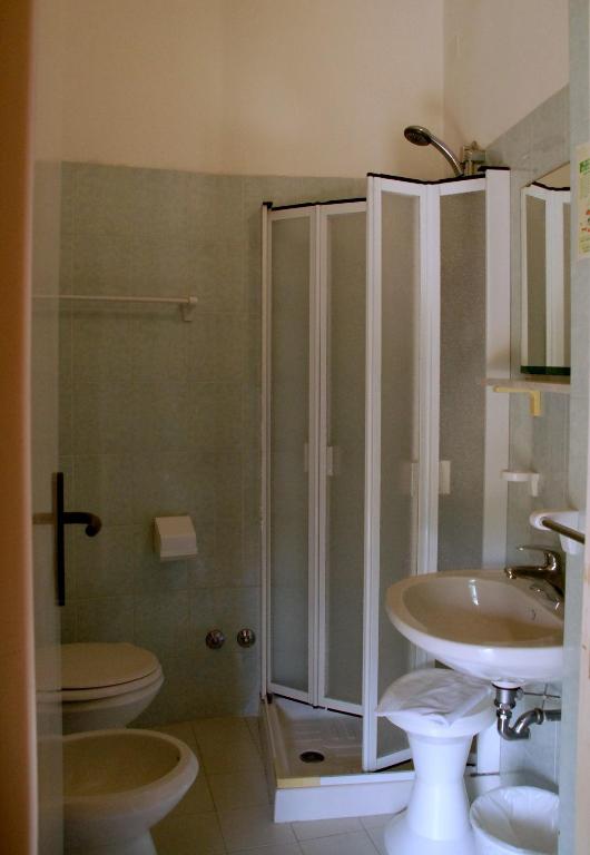 Koupelna v ubytování Hotel Arno