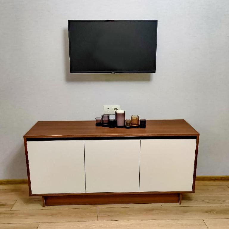 TV a/nebo společenská místnost v ubytování Crystal Residence