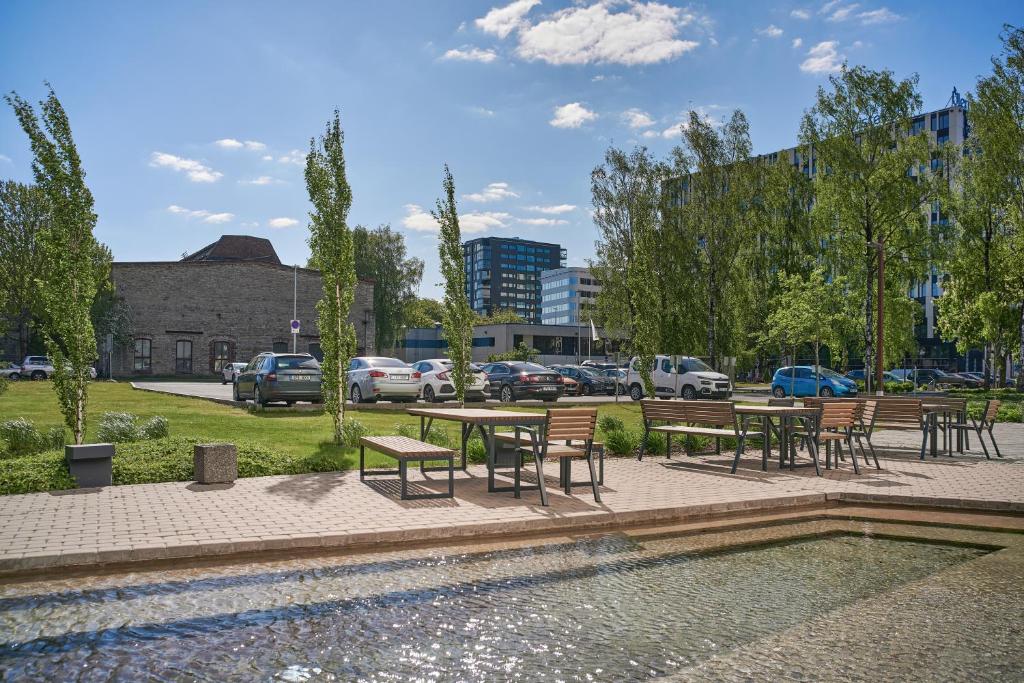 Budova, kde se aparthotel nachází