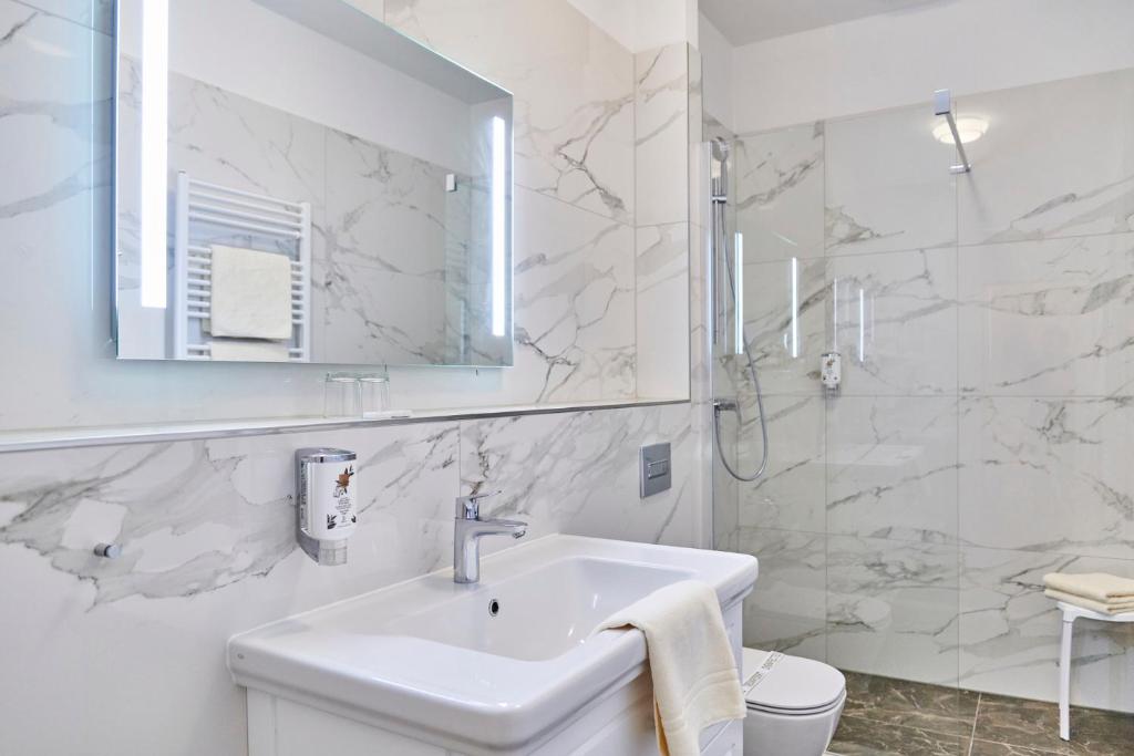 Koupelna v ubytování Spa Hotel Centrum