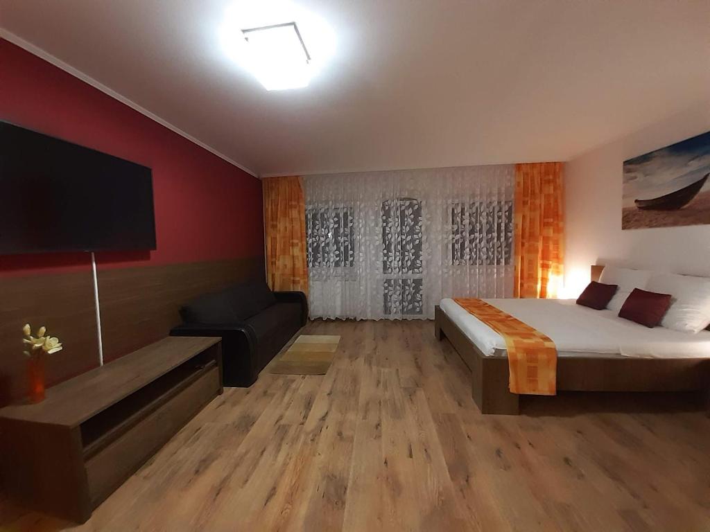 Posteľ alebo postele v izbe v ubytovaní Thermal Garden