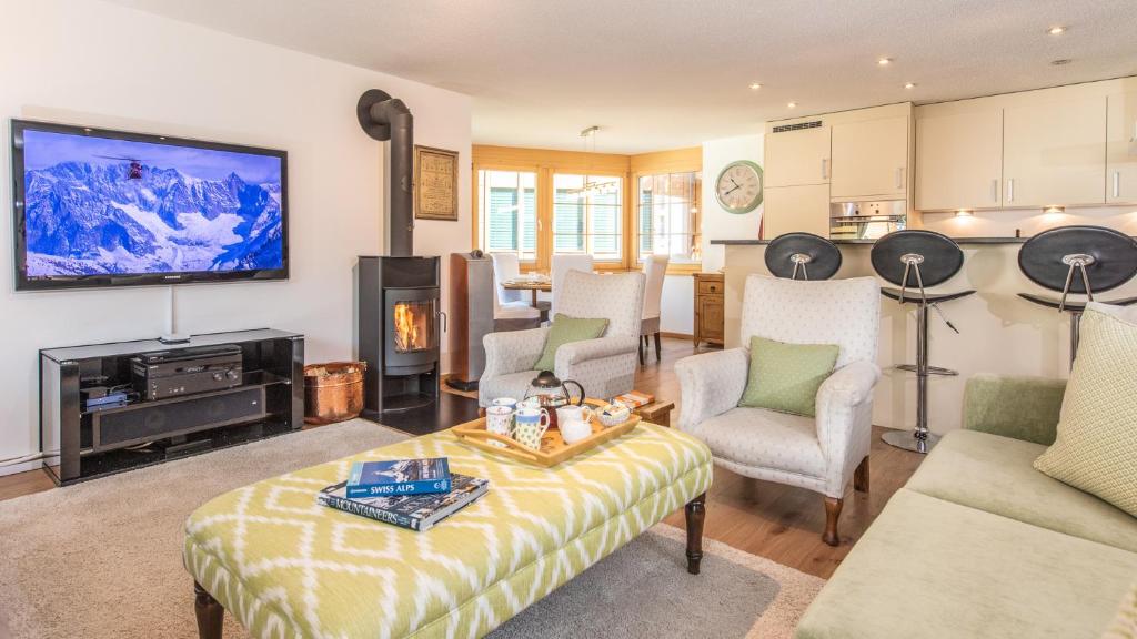 Posezení v ubytování Chez Nous Zermatt