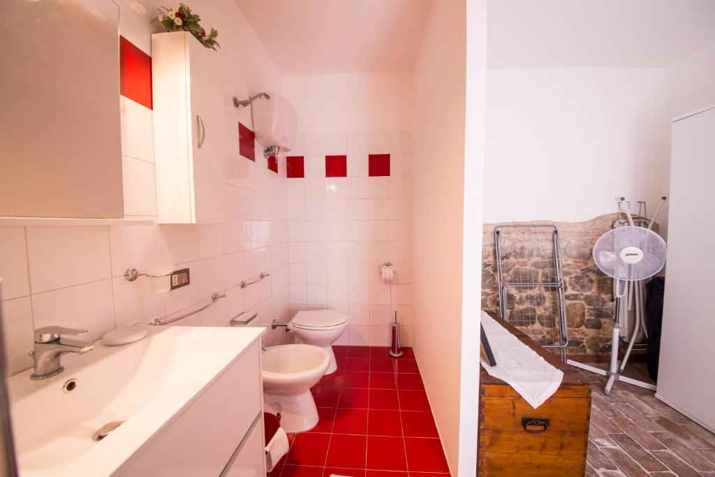 Koupelna v ubytování Agriturismo Spazzavento