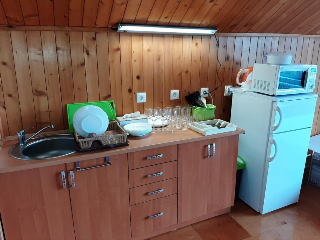 Kuchyň nebo kuchyňský kout v ubytování Privat Tatry Dreams