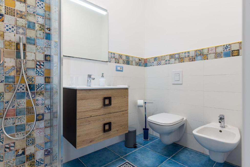 Koupelna v ubytování A casa di Monachella