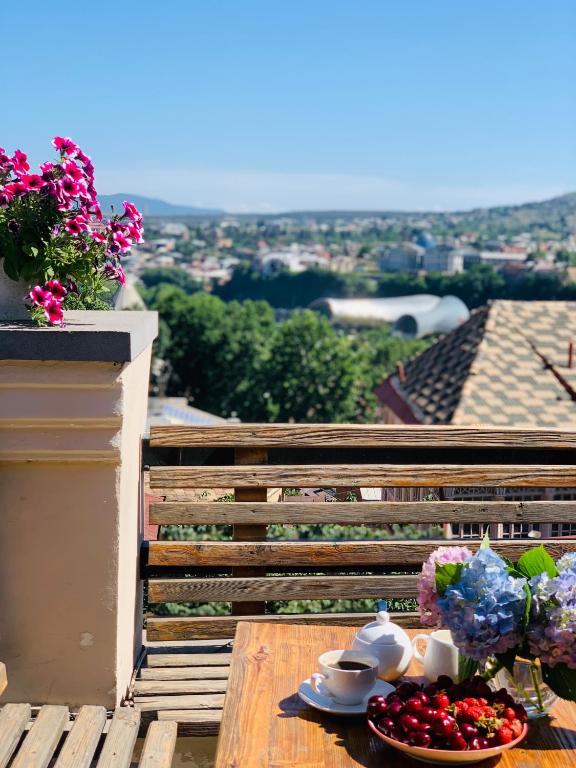 Balkón nebo terasa v ubytování Betlemi Old Town Hotel