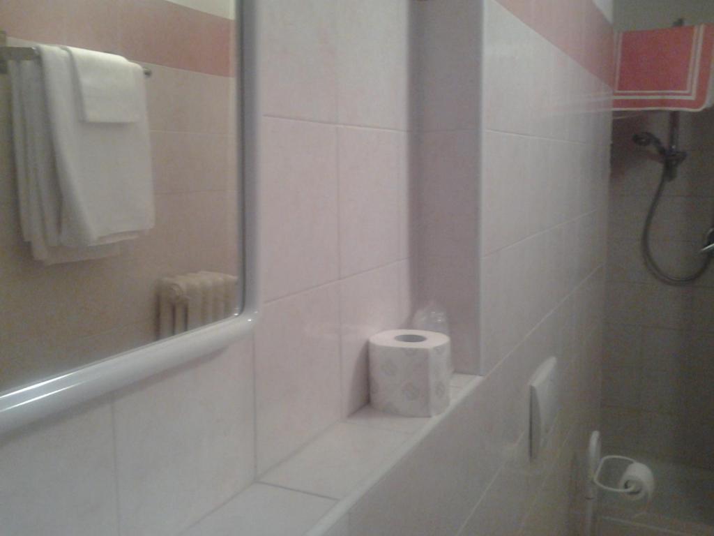 A bathroom at Hotel Perla