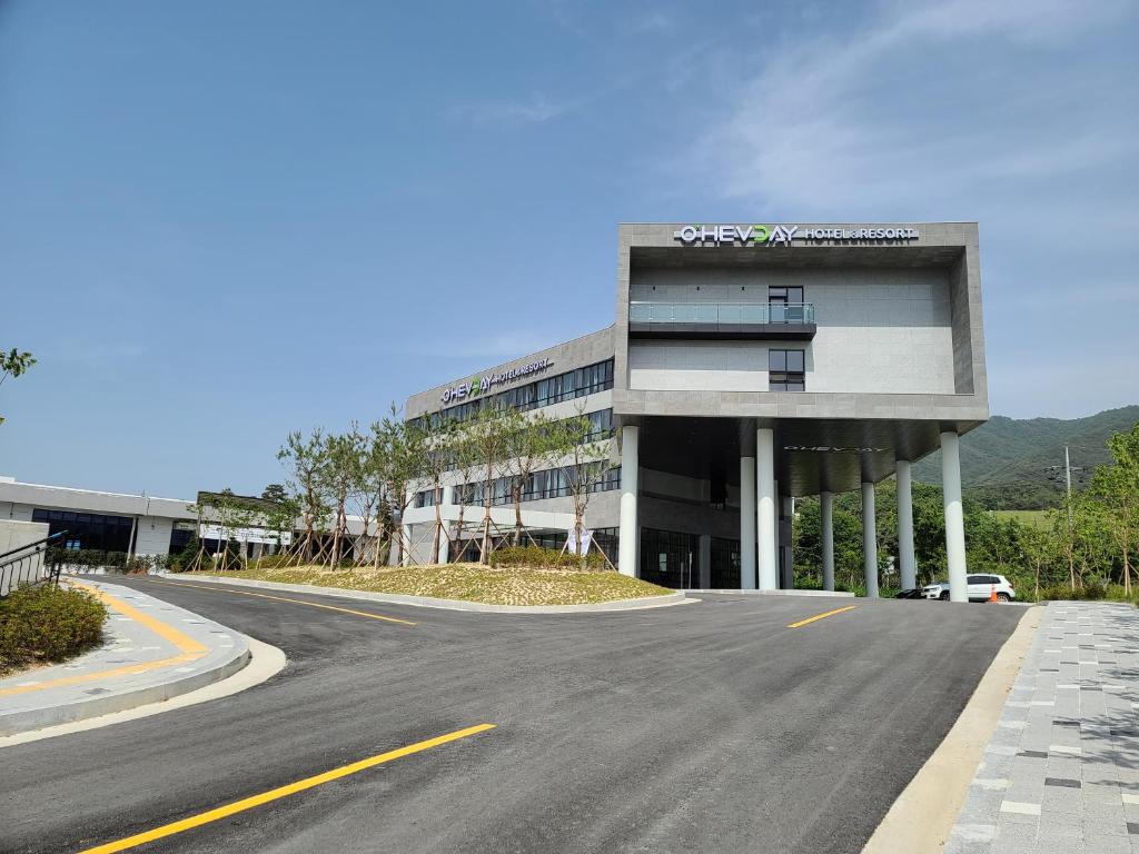 a building with a road in front of it at Hotel Ohevday in Namwon