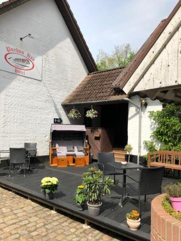 Zahrada ubytování Purhus Kro